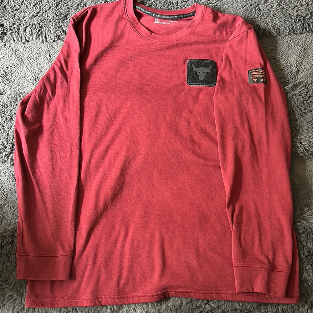 Under Armour Project Rock Long Sleeve // Maroon // Men’s size L